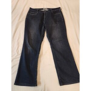 Levi's Women's 505 Straight Leg Dark Blue Jeans Size 16 W33X30L Classic Fit